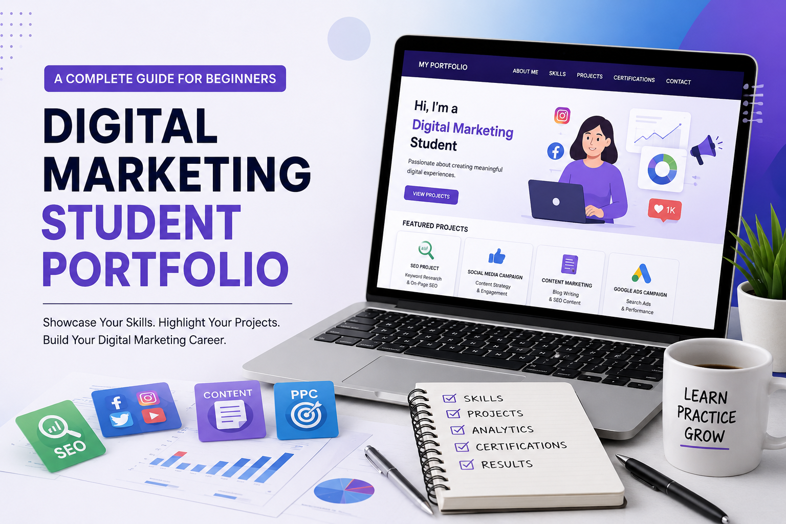 digital marketing student portfolio